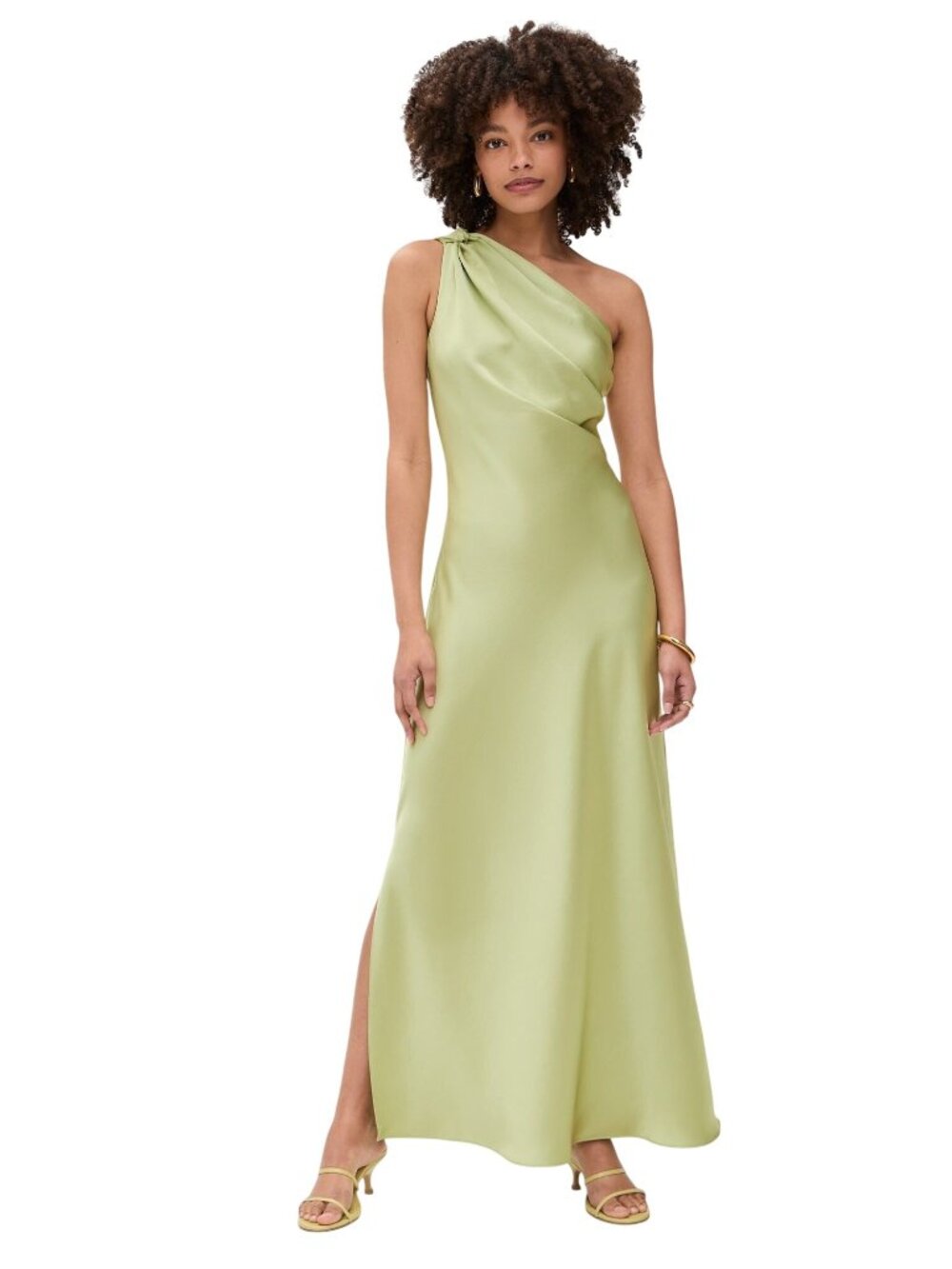 Tanya Taylor Stassi Dress in Light Parakeet 8 Womens Long Satin Maxi Gown